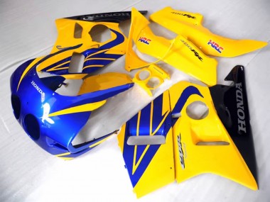 Carenados Moto Honda CBR400RR NC23 1987-1989 - Amarillo Azul Negro Brillante