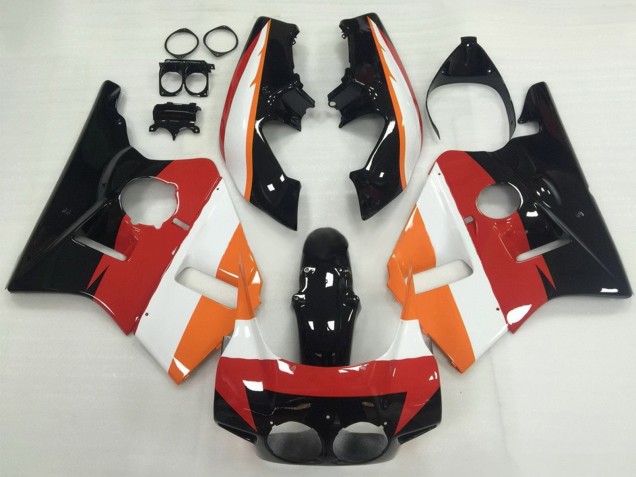 Carenados Moto Honda CBR400RR NC23 1987-1989 - Naranja Blanco Rojo Negro Brillante