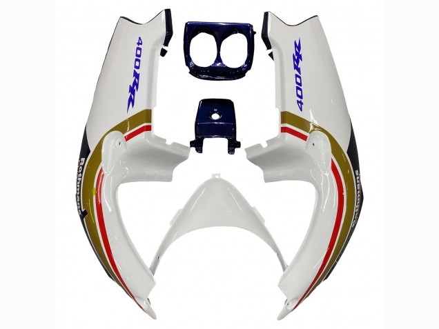 Carenados Moto Honda CBR400RR NC29 1990-1999 - Blanco Oro Rojo Azul Oscuro Rothmans