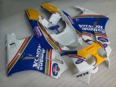 Carenados Moto Honda VFR400R NC30 1988-1992 - Blanco Azul Amarillo Rothmans