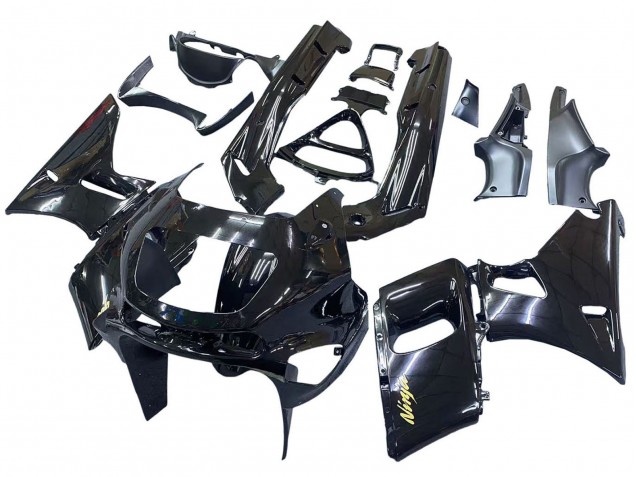 Carenados Moto Kawasaki ZZR600 1998-2003 - Negro Brillante Oro Ninja