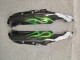 Carenados Moto Kawasaki ZZR1100 1993-2003 - Negro Brillante Verde Llama