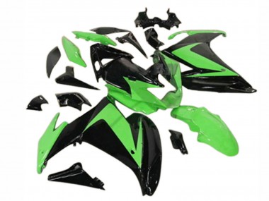 Carenados Moto Yamaha FZ6R 2009-2015 - Negro Brillante Verde