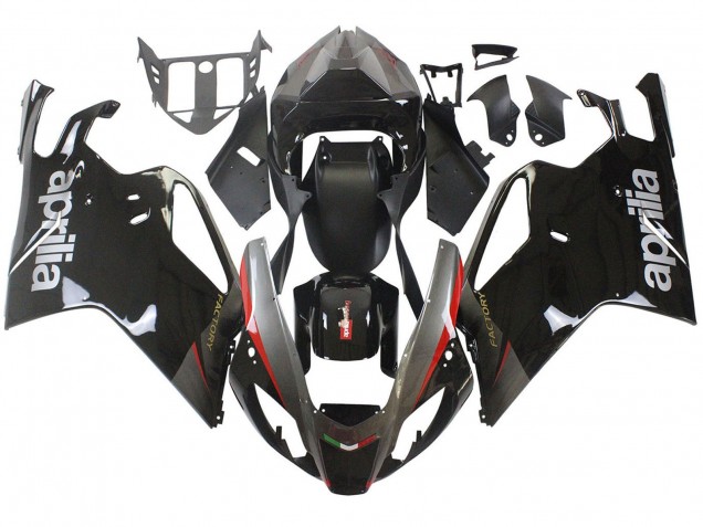 Carenados Moto Aprilia RSV1000 2003-2006 - Negro Brillante Gris Rojo