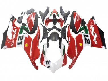 Carenados Moto Ducati Panigale V2 2020-2024 - Blanco Rojo Verde Negro Mate Corse 21