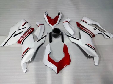Carenados Moto Ducati Panigale V2 2020-2024 - Blanco Rojo Negro Brillante