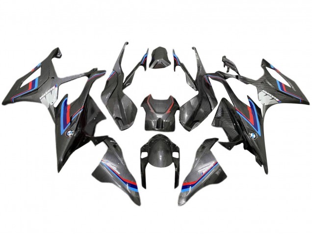 Carenado Moto BMW S1000RR 2019-2022 - Negro Azul Rojo FibraCarbono