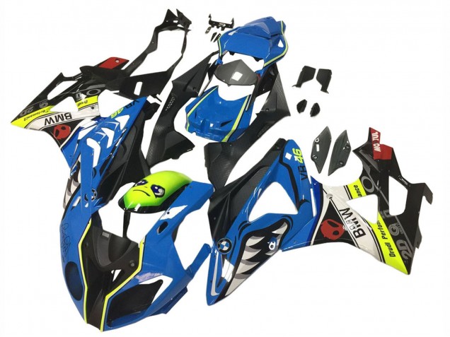 Carenados Moto BMW S1000RR 2009-2014 - Azul Amarillo Rojo Negro Tiburón VR 46