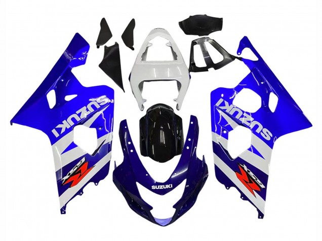 Kits Carenado Moto Suzuki GSXR 600 / GSXR 750 2004-2005 - Blanco Azul Negro Rojo