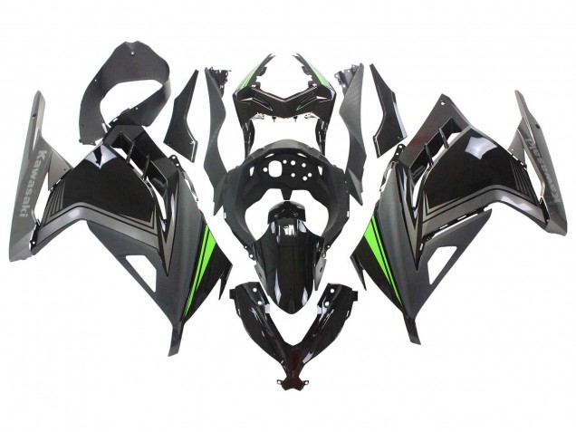 Carenados Moto Kawasaki EX300 2013-2024 - Negro Brillante Negro Mate Verde