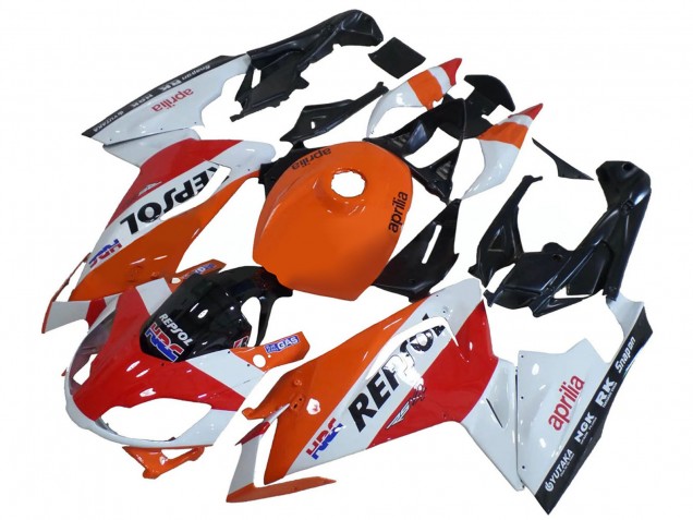 Carenados Moto Aprilia RS125 2006-2011 - Blanco Naranja Rojo Repsol