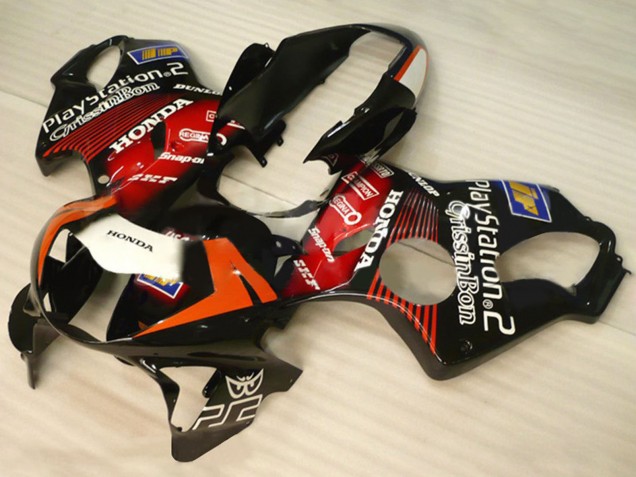 Carenados Moto Honda CBR600 F4 1999-2000 - Negro Brillante Rojo Blanco PlayStation 2