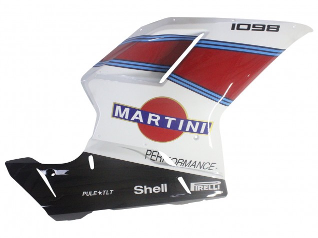 Carenados Moto Ducati 1098 2007-2014 - Blanco Rojo Azul Negro Brillante Martini