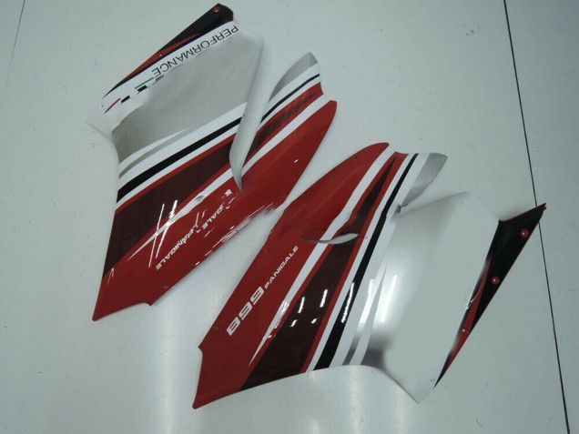 Carenado Moto Ducati Panigale 899 2011-2014 - Blanco Rojo Negro Brillante