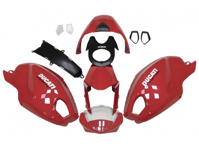 Carenados Moto Ducati Monster 696 796 1100 1100S 2008-2012 - Rojo Blanco