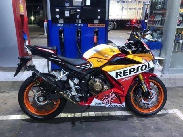 Carenados Moto Honda CBR500R 2016-2018 - Amarillo Blanco Rojo Repsol HRC