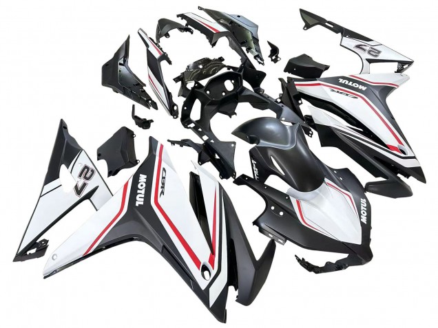 Carenados Moto Honda CBR500R 2016-2018 - Blanco Rojo Negro Mate