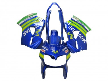 Carenados Moto Honda VFR 800 2002-2013 - Azul Verde Blanco MoviStar Castrol