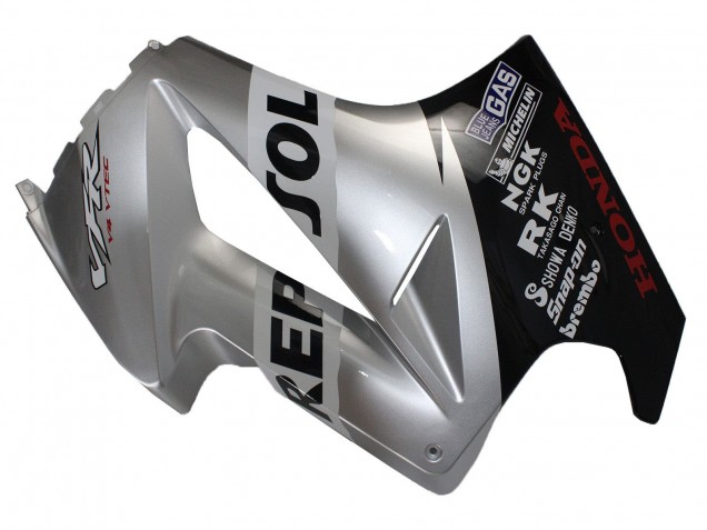 Carenados Moto Honda VFR 800 2002-2013 - Plata Negro Brillante Repsol