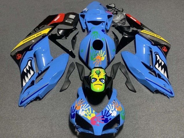 Carenado Moto Honda CBR1000RR 2004-2005 - Azul Amarillo Negro Rojo Tiburón