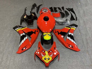 Carenados Moto Honda CBR1000RR 2008-2011 - Rojo Amarillo Negro Brillante Tiburón