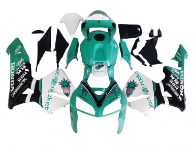 Carenados Moto Honda CBR600RR 2005-2006 - Verde Claro Blanco Negro Brillante Joe Rocket