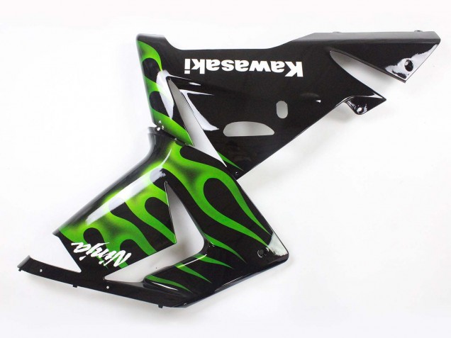 Carenados Moto Kawasaki ZX10R 2004-2005 - Negro Verde Llama Ninja