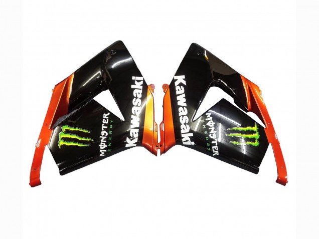 Carenados Moto Kawasaki ZX10R 2004-2005 - Burnt Naranja Negro Monstruo Elf