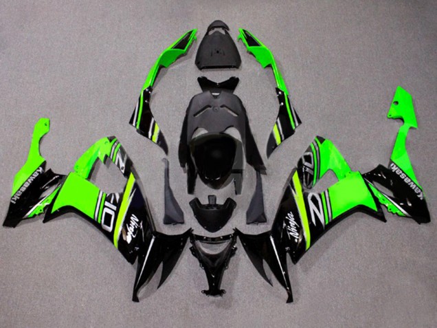 Carenados Moto Kawasaki ZX10R 2008-2010 - Verde Blanco Negro Brillante