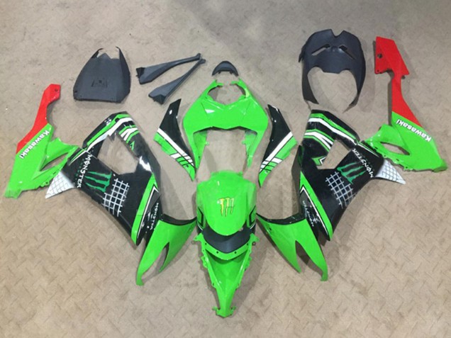 Carenados Moto Kawasaki ZX10R 2008-2010 - Verde Blanco Negro Rojo Monstruo