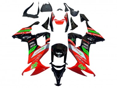 Carenados Moto Kawasaki ZX10R 2008-2010 - Rojo Verde Negro