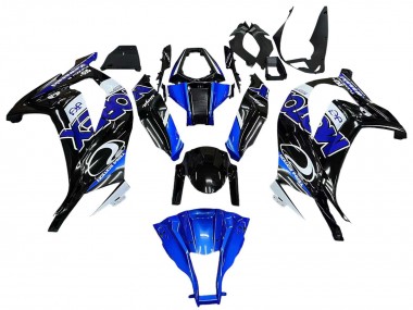 Carenados Moto Kawasaki ZX10R 2011-2015 - Azul Blanco Negro Brillante