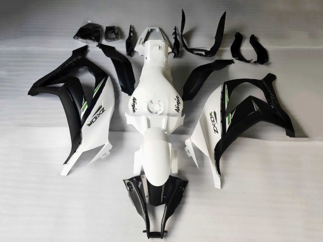 Carenados Moto Kawasaki ZX10R 2011-2015 - Blanco Negro Mate Verde Calcomanías