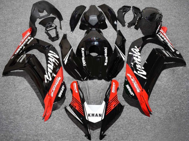 Carenados Moto Kawasaki ZX10R 2016-2020 - Negro Brillante Rojo Blanco KHAN Spark
