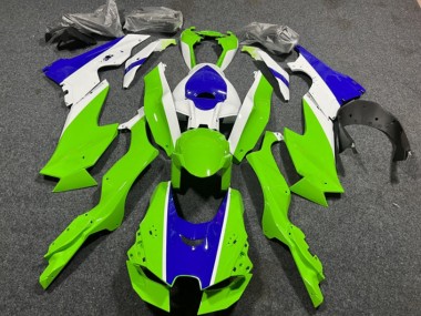 Carenados Moto Kawasaki ZX10R 2021-2025 - Blanco Verde Azul