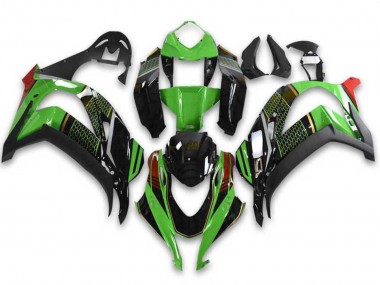 Carenados Moto Kawasaki ZX10R 2021-2025 - Verde Negro Rojo Honeycomb