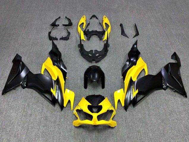 Carenados Moto Kawasaki ZX6R 2019-2022 - Amarillo Negro Mate