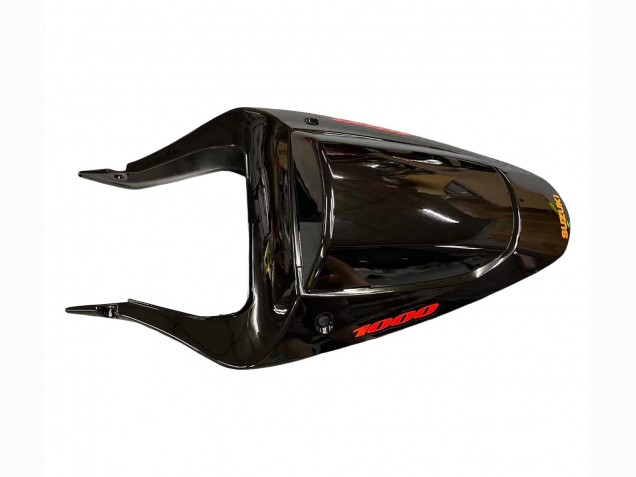 Carenados Moto Suzuki GSXR1000 2000-2002 - Negro Brillante Naranja Llama