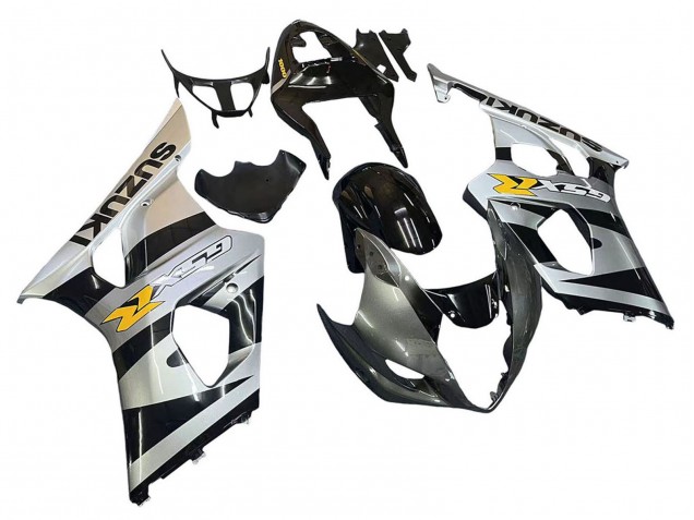 Carenados Moto Suzuki GSXR 1000 2003-2004 - Negro Brillante Plata Gris Amarillo