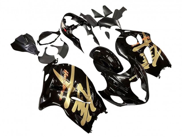 Carenados Moto Suzuki GSXR 1300 Hayabusa 1996-2007 - Negro Brillante Oro Hayabusa