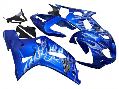 Carenados Moto Suzuki GSXR 600 / GSXR 750 2001-2003 - Azul Blanco Llama