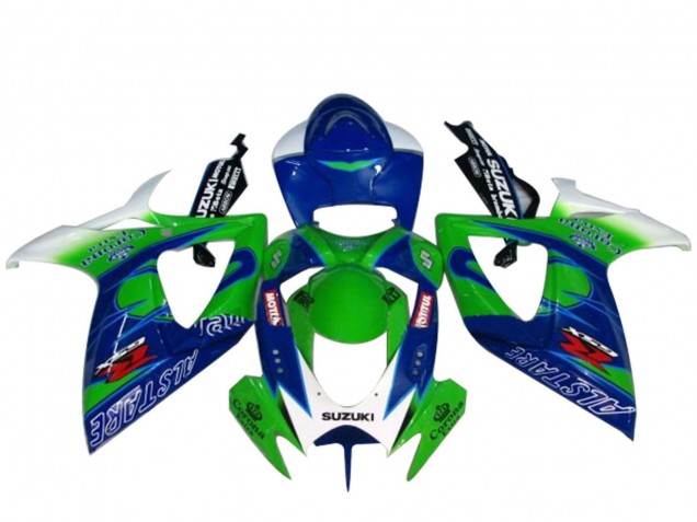 Carenados Moto Suzuki GSXR 600 / GSXR 750 2004-2005 - Blanco Azul Verde