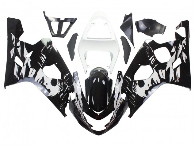 Carenado Moto Suzuki GSXR 600 / GSXR 750 2004-2005 - Blanco Negro