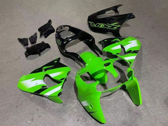 Carenados Moto Kawasaki ZX9R 2000-2001 - Verde Blanco Negro Brillante