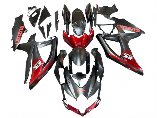 Carenados Moto Suzuki GSXR 600 / GSXR 750 2008-2010 - Negro Mate Rojo