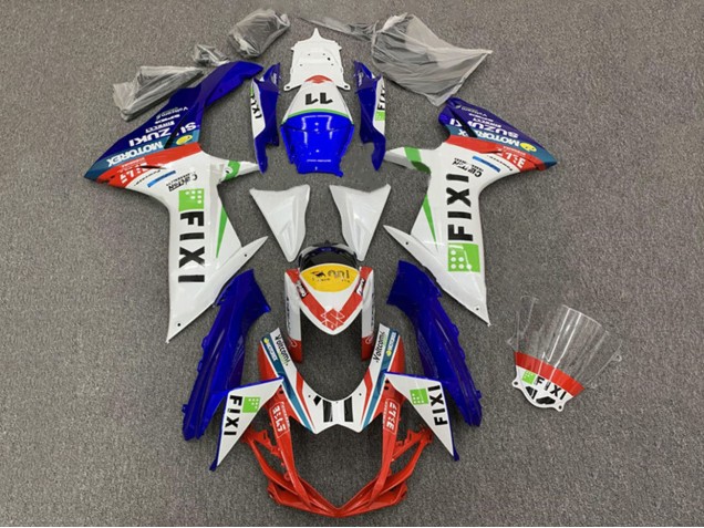 Carenados Moto Suzuki GSXR 600 / GSXR 750 2008-2010 - Blanco Azul Rojo Verde Amarillo Fixi 11