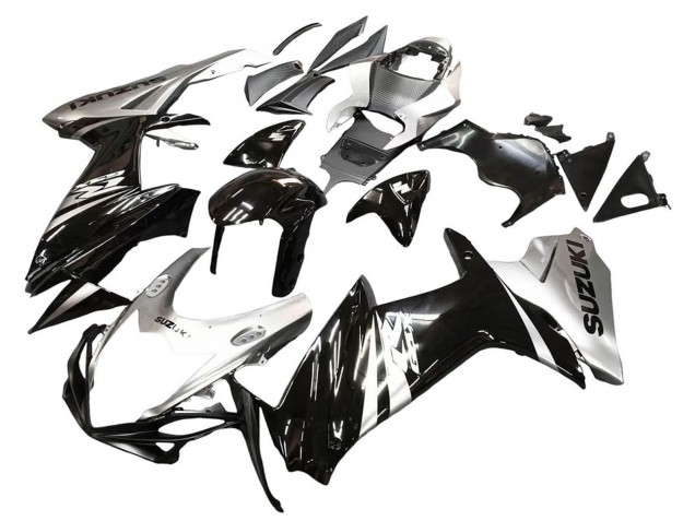 Carenado Moto Suzuki GSXR 600 / GSXR 750 2011-2024 - Negro Brillante Plata