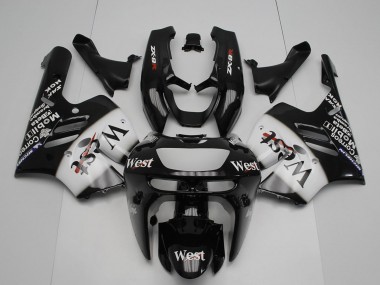 Carenados Moto Kawasaki ZX9R 1994-1997 - Negro Brillante Blanco West