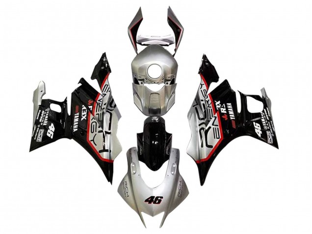 Carenados Moto Yamaha YZF R3/R25 2019-2021 - Plata Rojo Negro 46