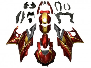 Carenados Moto Yamaha YZF R3/R25 2019-2021 - Rojo Oro Negro Mate